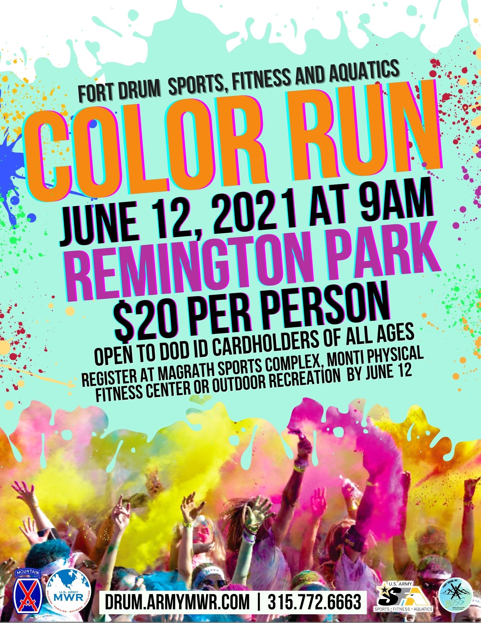 View Event Color Run Ft. Drum US Army MWR