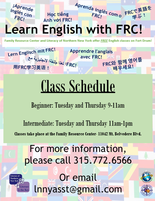View Event :: Learn English with FRC! :: Ft. Drum :: US Army MWR